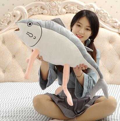 Wholesale customized plush fish shaped pillows custom fish plush toys