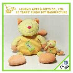 2017 Kids 25cm cute lovely fat cat with stripe plush stuffed soft toys manufacturer 