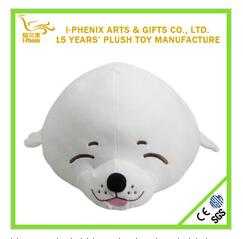 New material New design lovely high good quality white seal stuffed plush toys pillow china manufacturer