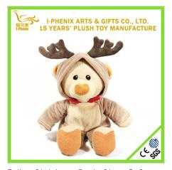 Father Christmas Santa Claus Soft stuffed plush toys with scraf and cap