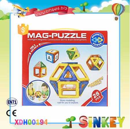 Hot Selling 28pcs educational plastic magnetic building blocks toys education toy for preschool children kids 