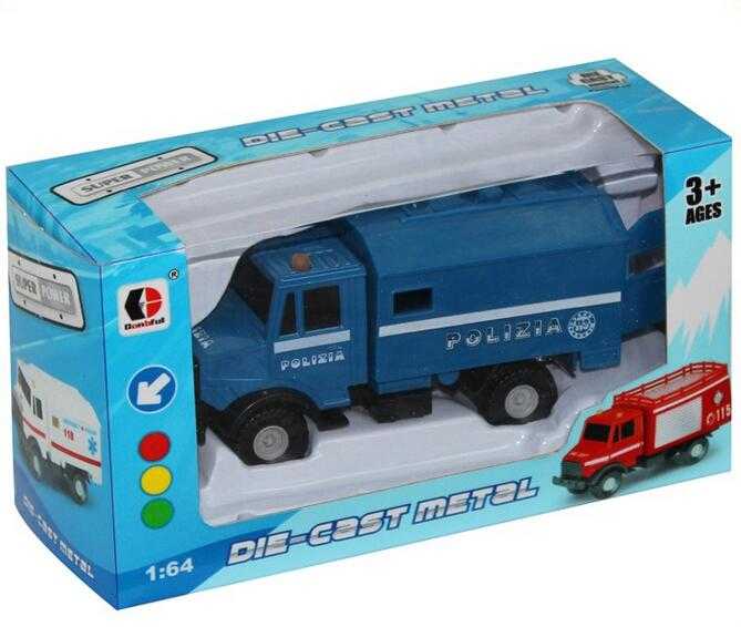 1:64 sliding metal fire protection engineering car police set 