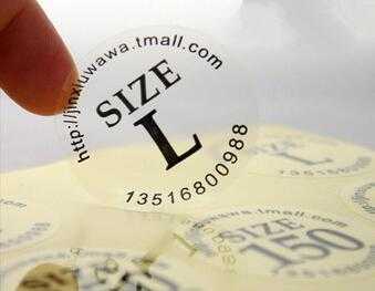 Custom Round Transparent PVC Stickers label 