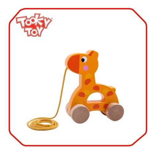 Zoo Animals Pull String Wooden Toy Pull Along Giraffe 