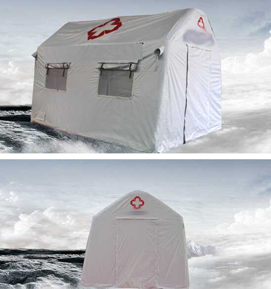 Inflatable emergency medical rescue tent
