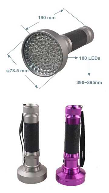 100 LED Scorpion Finder Flashlight Scorpion UV Flashlight