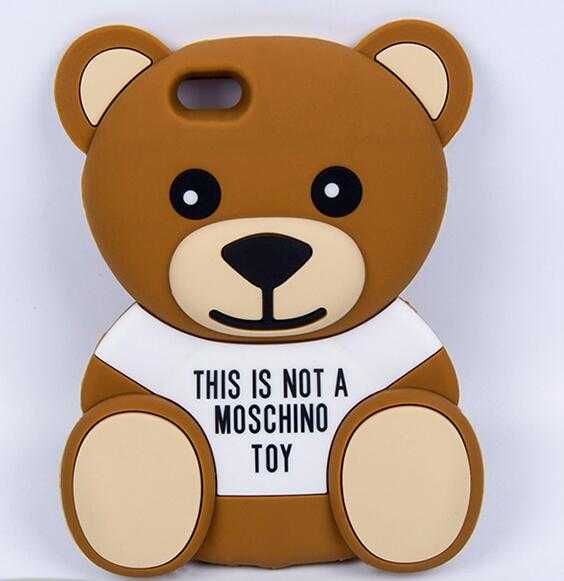 3D toy bear universal silicone phone case 