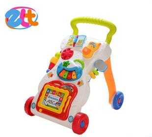 Hot selling happy player intelligence plastic musical baby walker 