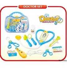 12PCS KIDS DOCTOR COSPLAY EUDCATIONAL DIY PLAY TOY KITS, PLASTIC TOY DOCTOR KIT 