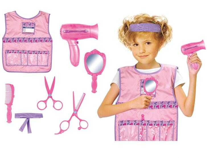 8PCS DELUXE KIDS HAIRDRESSER UNIFORM ROLE PLAY TOY SET FOR COSPLAY PARTY 