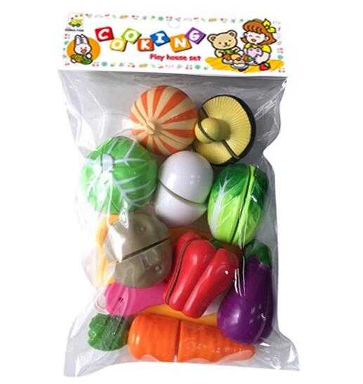 fruit vegetable play set toy plastic children kitchen set 