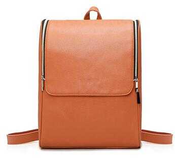  waterproof new college bag leather backpack with simple design 