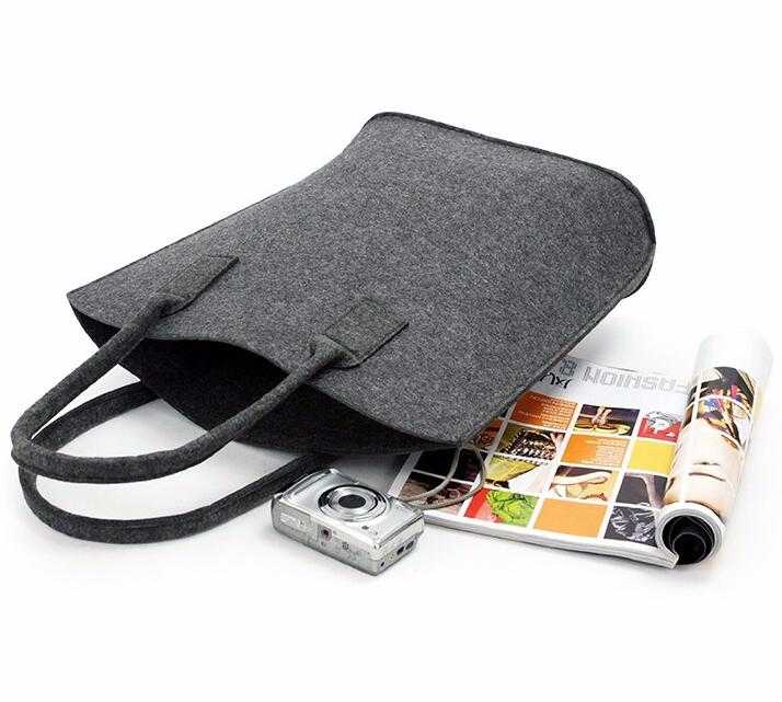  Fashion design Promotional Reusable Eco-friendly Wool Felt shopping bags 