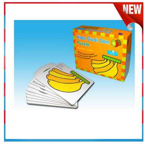 Hot selling educational baby fruit paper puzzle toy 