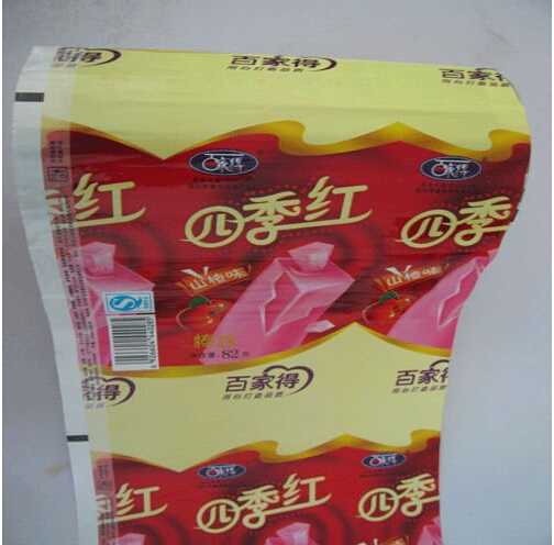 Colorful printed plastic ice cream bar packaging film 