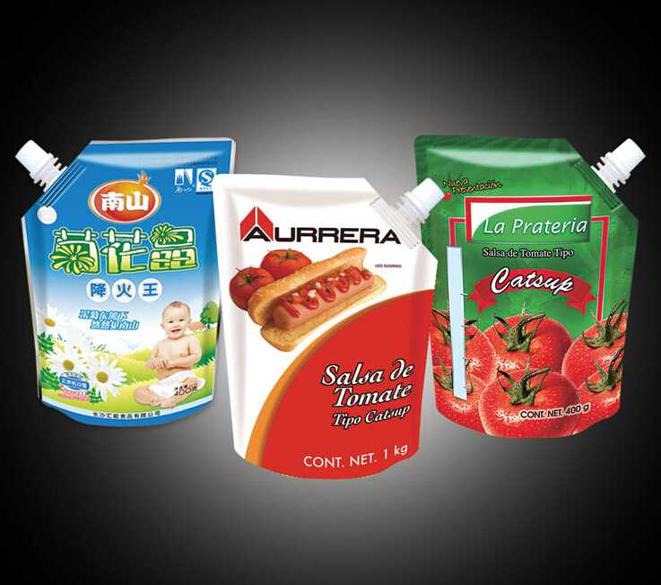 High quality doypack packaging bag with spout for liquid or beverage