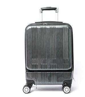  Customized ABS PC Front Openning Polo Trolley Suitcase For Travel 