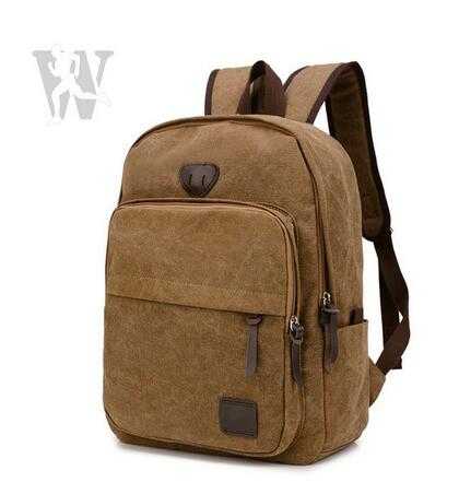 Top Quality Cheap Price Khaki Vintage Cotton Canvas Bag Backpack