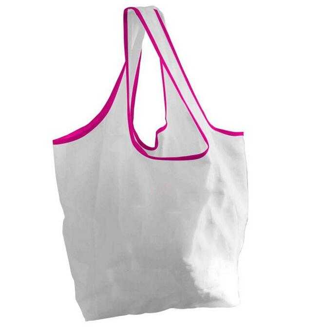  Cheap promotional nylon foldable shopping bag with custom logo 