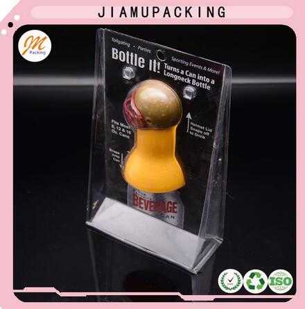  Custom trifold clamshell blister plastic packging with card insert 