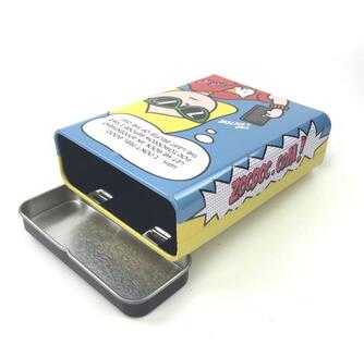 hinged tin can for packing bandage