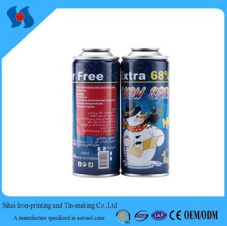  dia 52mm empty aerosol can for snow spray tin can 