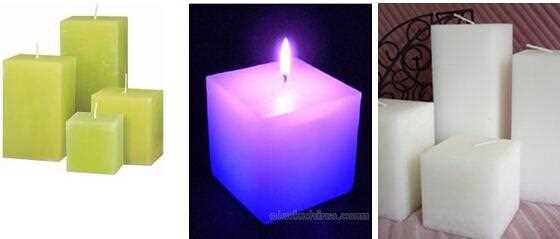  Multi-Colore Custom Fragrance Square Pillar Candle