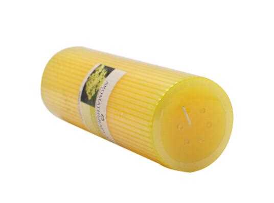 Fashion design fluted scent pillar candle 