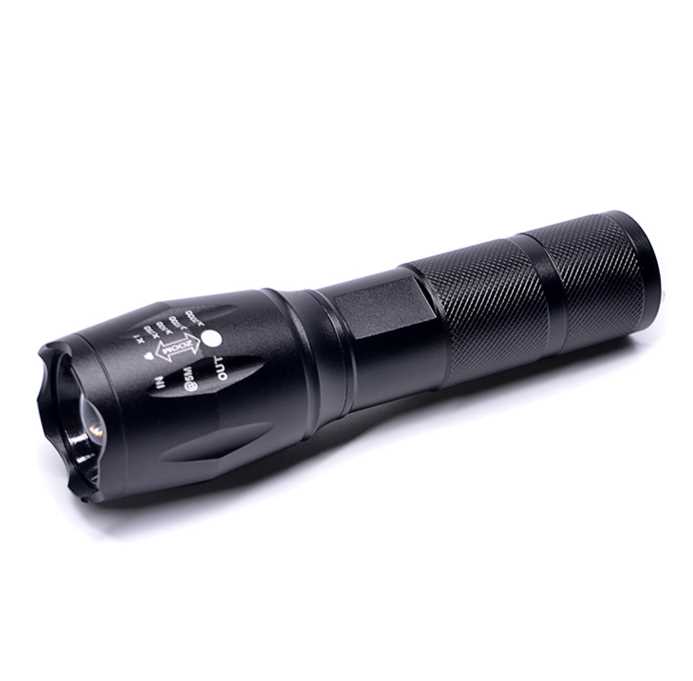 5 Modes zoomable rechargeable led torch flashlight with USB charger
