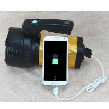 Waterproof portable aluminium led rechargeable torch light emergency flashlight led hand light for phone charging