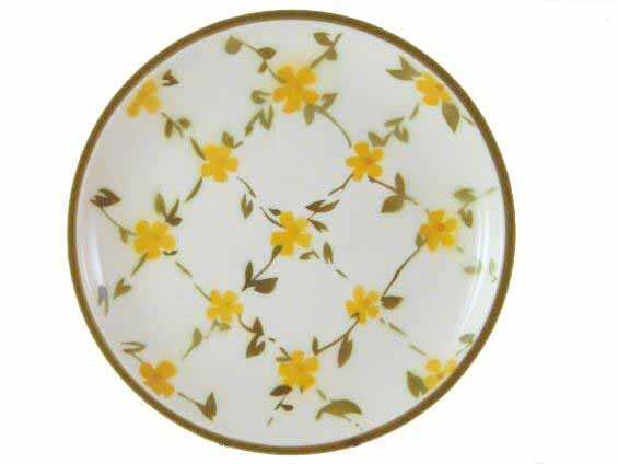 Elegant Little Yellow Flowers Ceramic Plate