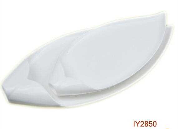Manufacturer White Irregular Shape Ceramic Plate