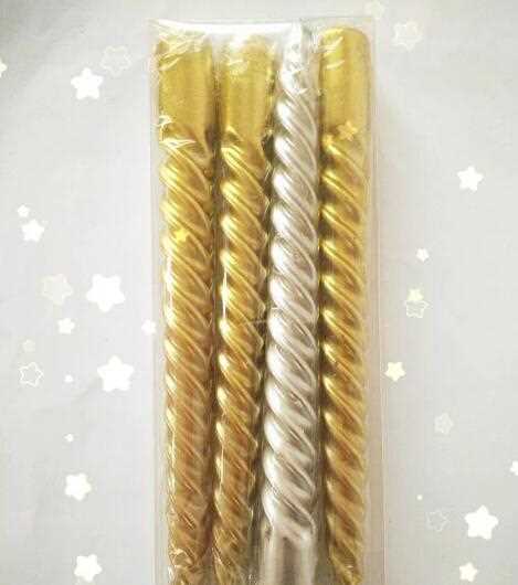 Christmas scented taper spiral candle