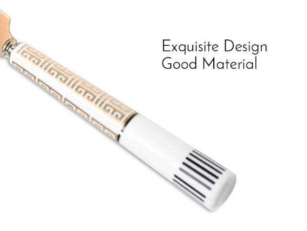 Stainless steel cutlery with ceramic colored handle 