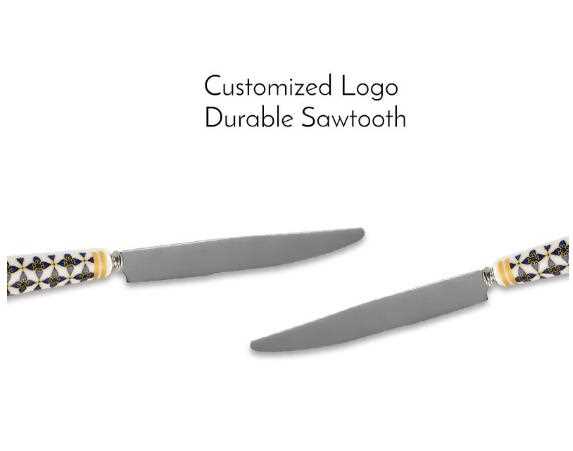 Stainless Steel Cutlery With Exquisite Design Ceramic Handle 