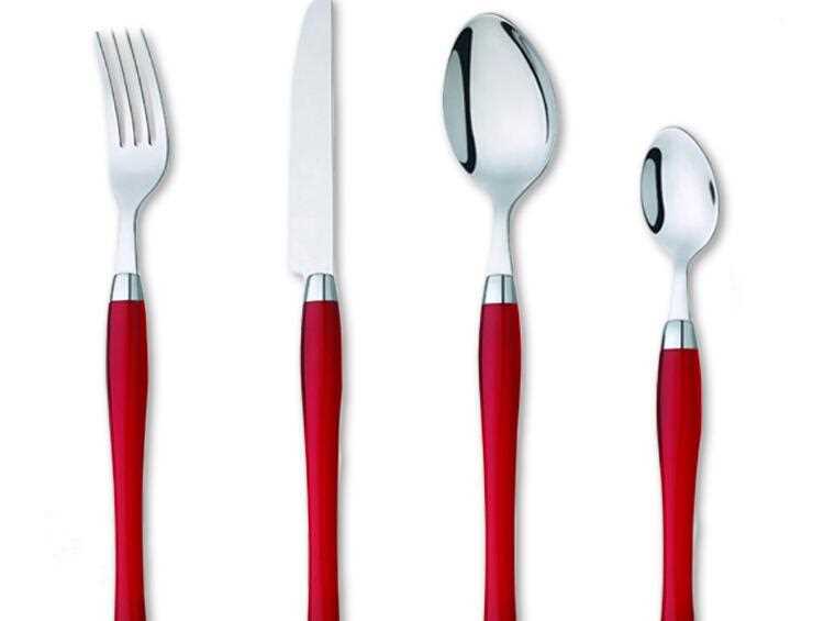 Restaurant  stainless steel cutley with plastic handle