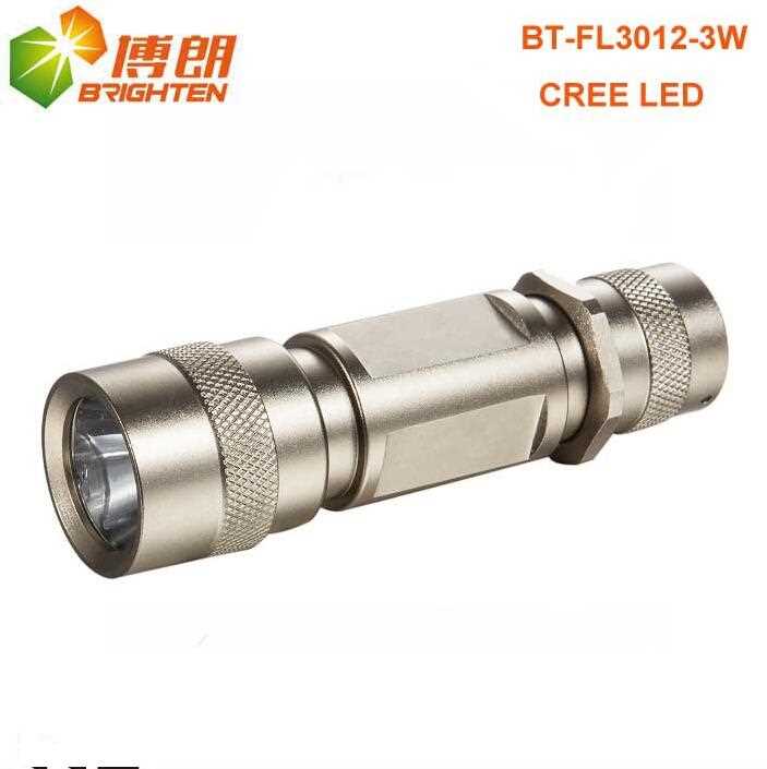 Factory Sale Custom Made Pocket Aluminum Metal 3w Powerful USA Cree led Emergency Flashlight for Home and Outdoor