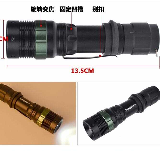 XPE led 18650 rechargeable emergency flashlight