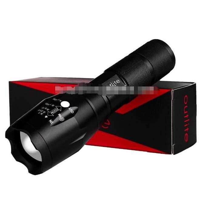 A100 900 High Lumens Ultra Bright - XML T6 Tactical LED Flashlight with Adjustable Focus and 5 Light Modes Torch for Camping
