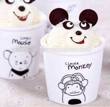 Wholesale print customized logo Ice cream Cup paper cup