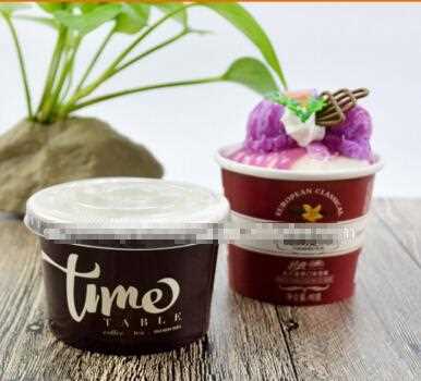 3oz Ice cream paper cup with PP plastic lid/Cover