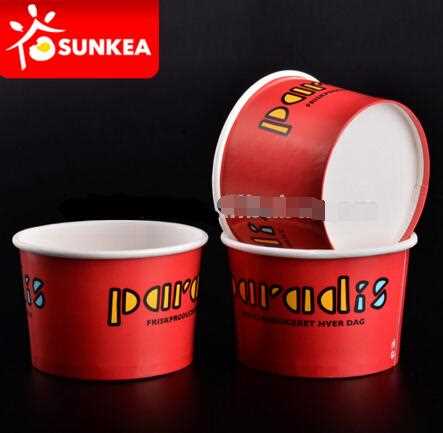 Disposable wholesale 5oz Ice cream paper cups with food grade paper board