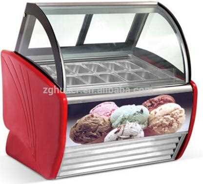 Huaer 1.2m/1.5m(47''/59'')Commercial Ice Cream display Freezers/Curved Glass Ice Cream Dipping Cabinets/ice cream chest showcase