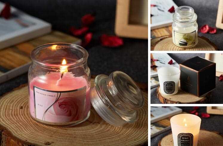 Luxury  Smokeless Glass Jar Candle Wholesale