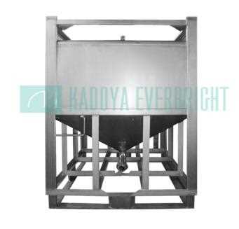 Stainless steel conical bottom storage grease tank