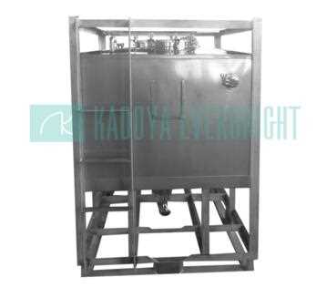 Square heating/cooling stainless steel ibc tanks with double jacket