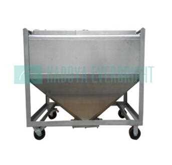 Movable 600L stainless steel used powder storage container