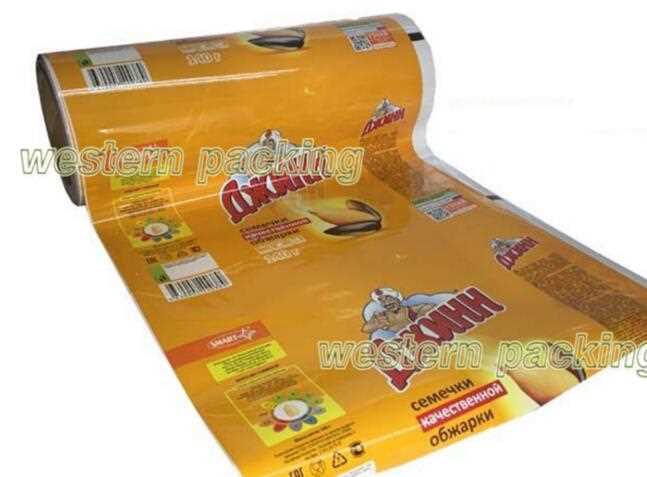 Snacks Plastic Packaging roll film / food safe nuts plastic film / Laminated food grade plastic film