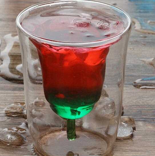 New deisign wine cup with inner rose flower shaped 
