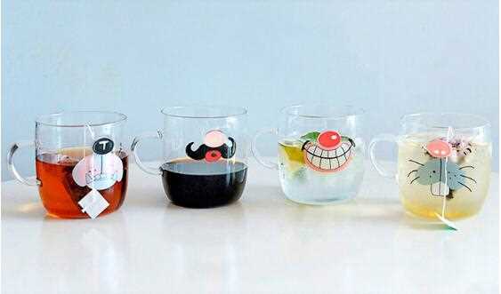 Handmade creative coffee glass cup with handle